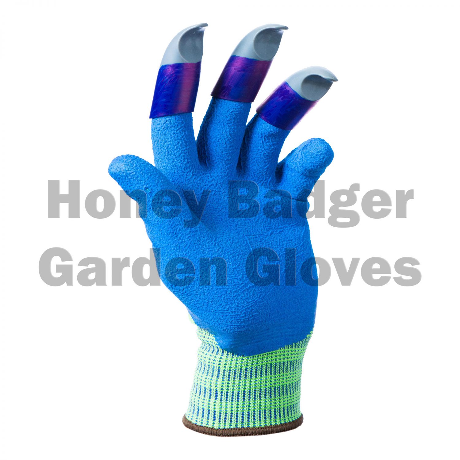 Gray/Blue Claws Honey Badger Gloves