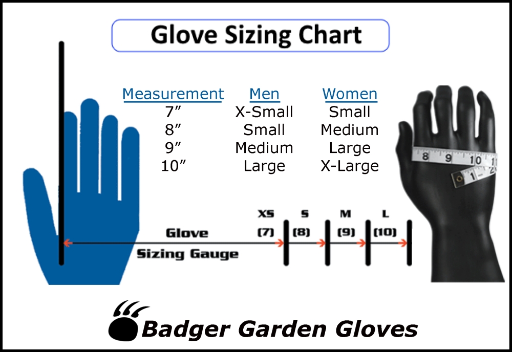 Ladies Glove Size Chart