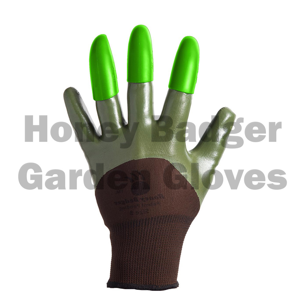 Size 9" Honey Badger Garden Gloves with Digging Claws Best Gift for Gardeners 